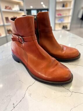 Women's ECCO Sartorelle 25 Mid Bootie- Cognac 40EU/9.5U.S.